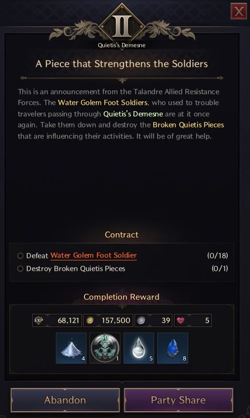 Quietis Contract A Piece That Strengthens the Soldiers