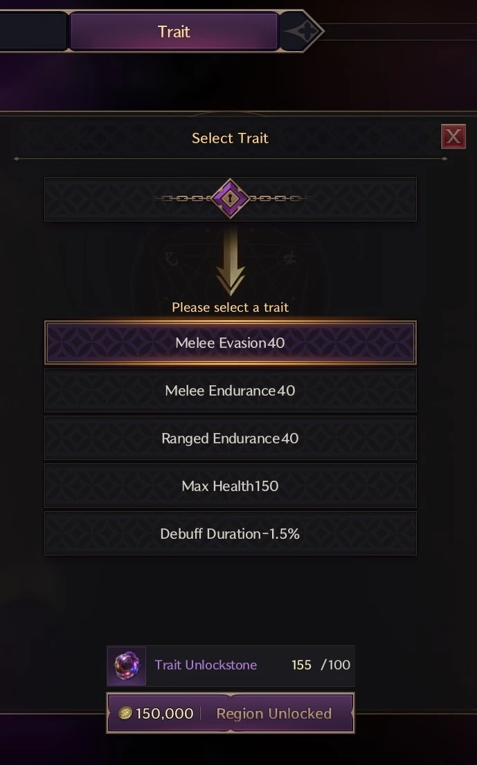 Trait Unlock Select Trait Epic T2