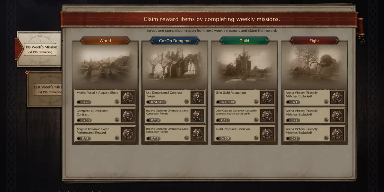 Weekly Missions Guide