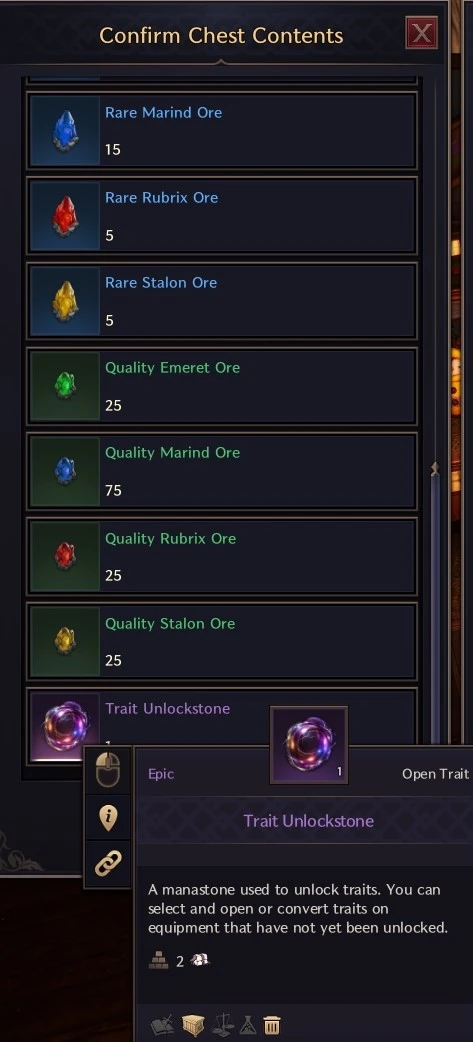 Amitoi Expedition Pouch Trait Unlockstone